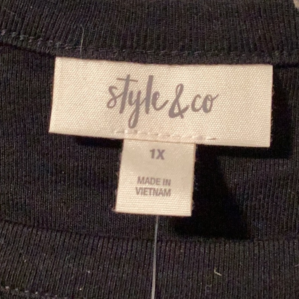 NWT‎ Style & Co Size 1X Top Deep Black - Picture 4 of 5